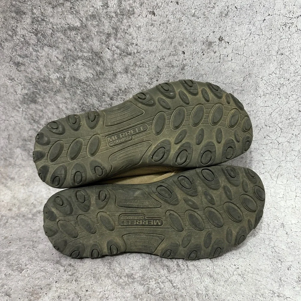 Merrell Novica Moc Kids 4.5W Brown Suede Leather Slip On Loafers Shoes